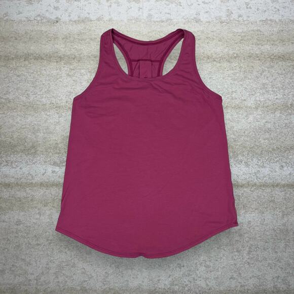 lululemon athletica Tops - Vintage Y2K Lululemon Racerback Tank Top Size 8 Raspberry Red Subtle Logo